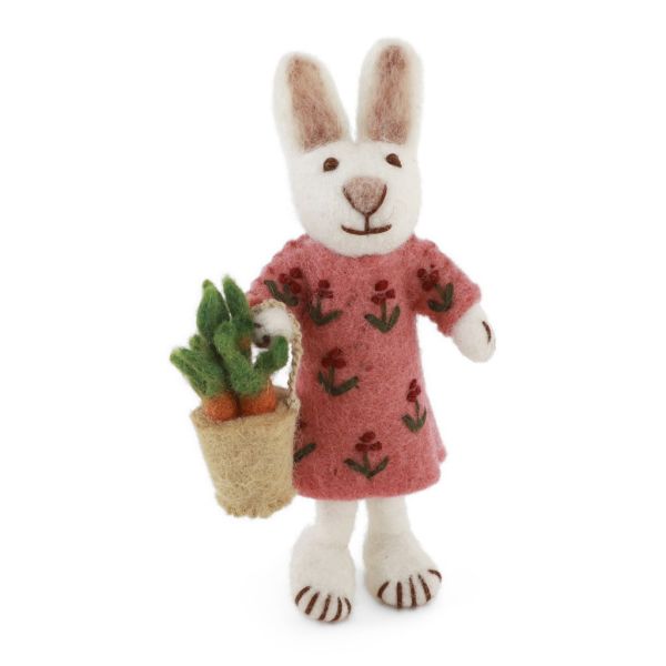 Häsin mit Karottenkorb