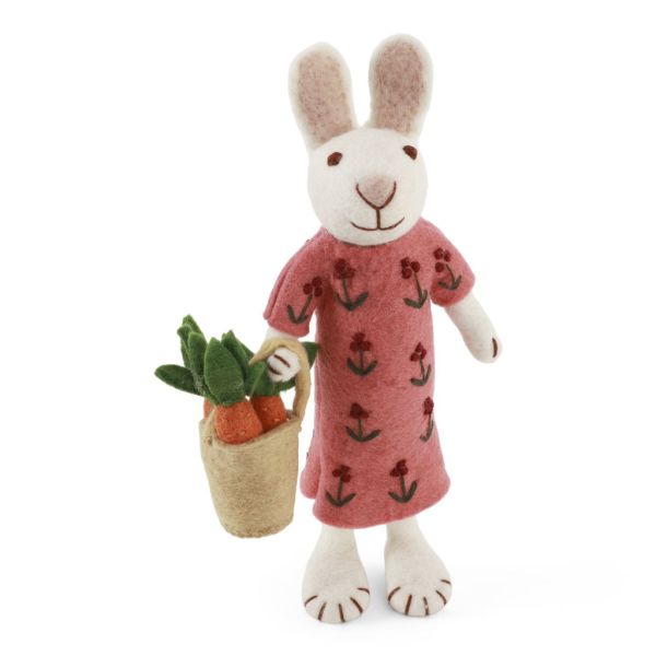 Häsin mit Karottenkorb