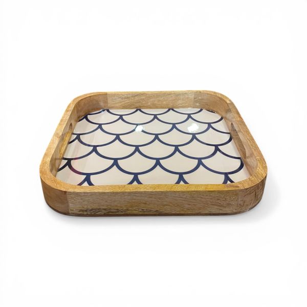 Tablett FÄCHER 35x35cm hell