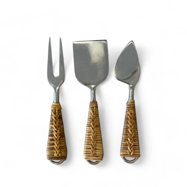 Käsemesserset Edelstahl/Bambus