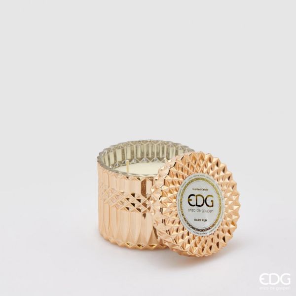 Duftkerze CRYSTAL brauner Rum, groß