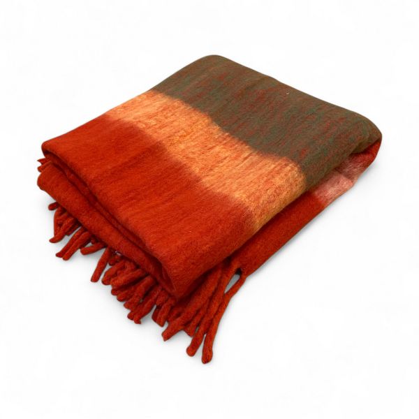 Kuscheldecke, rot/orange/rosa