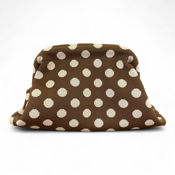 Kulturbeutel DOTTY braun-weiß