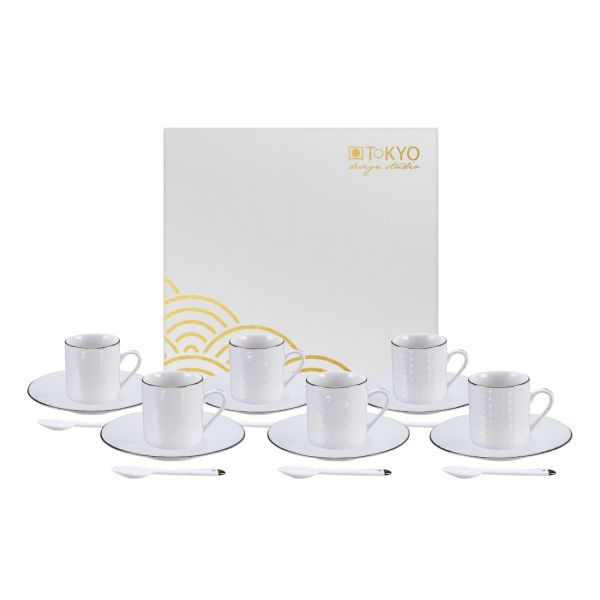 Espressoset NIPPON WHITE, 18-teilig