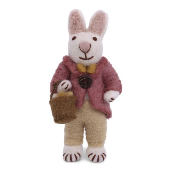 Hase mit rosa Jacke