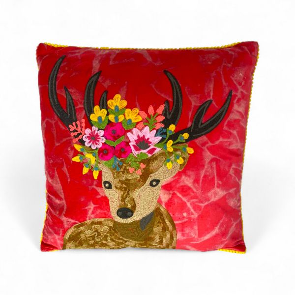 HIRSCH 45x45cm samt-orange