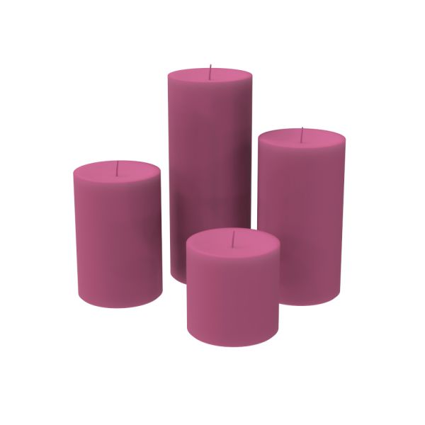 Stumpenkerze 8x15cm pink