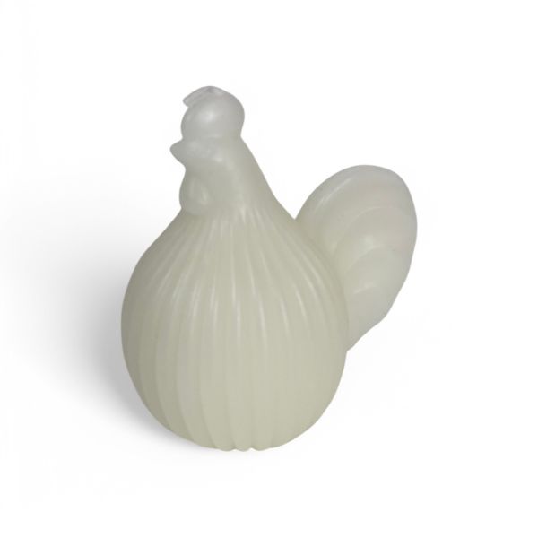 Kerze HUHN weiß