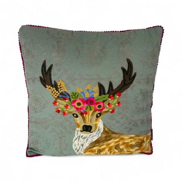 HIRSCH 45x45cm blau-grün