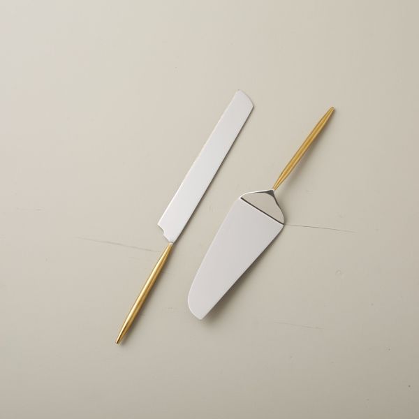 Kuchenbesteck silber/gold