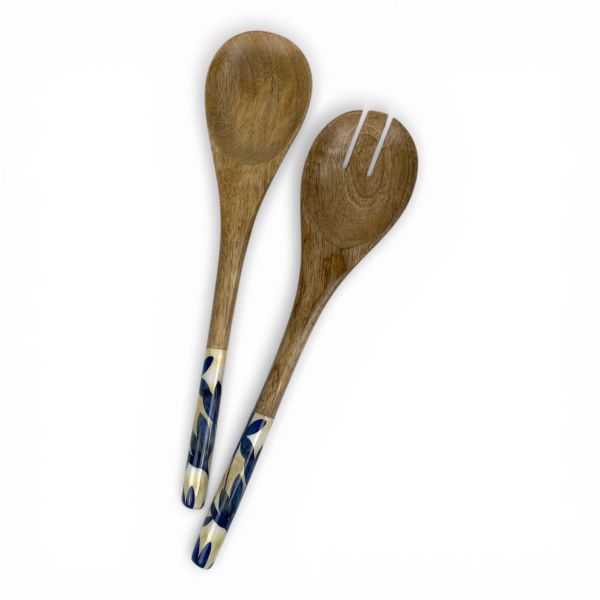 Salatbesteck FLORA BLAU