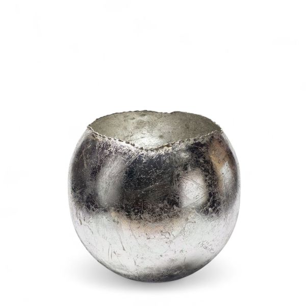 Kugelwindlicht silber, 20x18cm