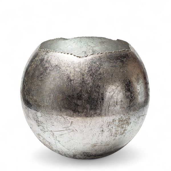 Kugelwindlicht silber, 30x28cm