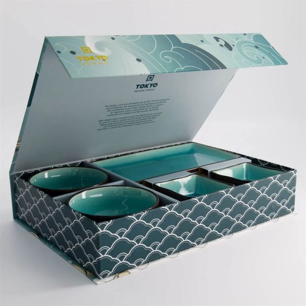 Sushi Set GLASSY TURQUOISE