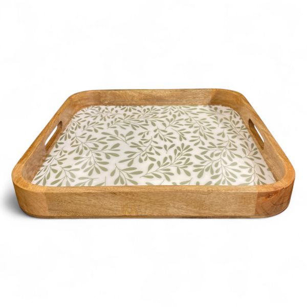 Tablett GREEN LEAVES 41x41cm