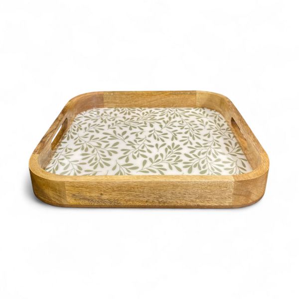 Tablett GREEN LEAVES 35x35cm