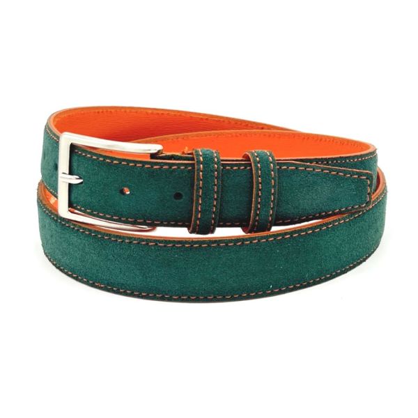 Wildledergürtel salbei