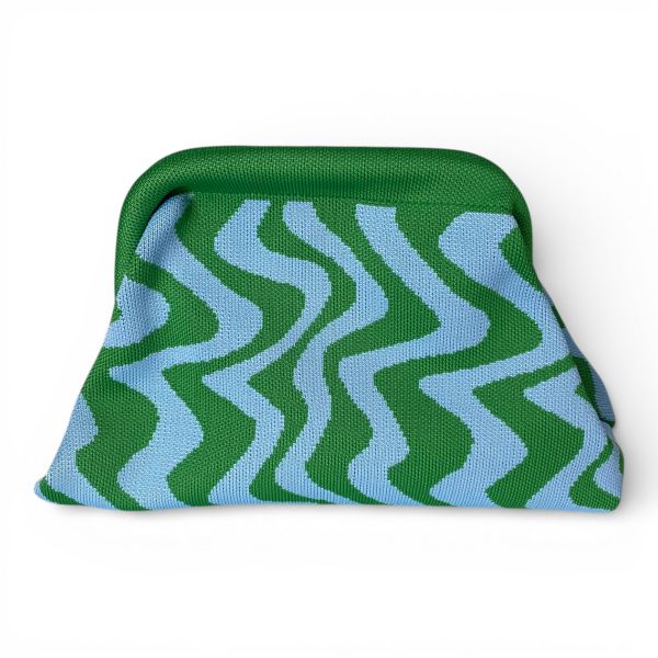 Kulturbeutel ZIGZAG grün-blau