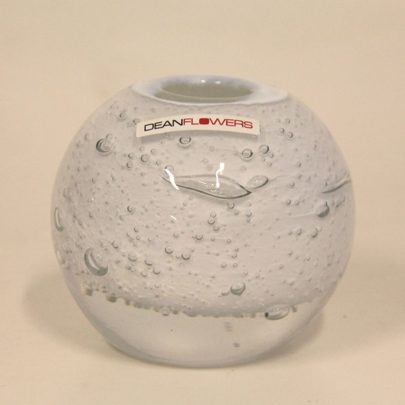Dean Flowers Vase Ball White Bubble