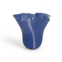 Vase TULIP blau-weiß