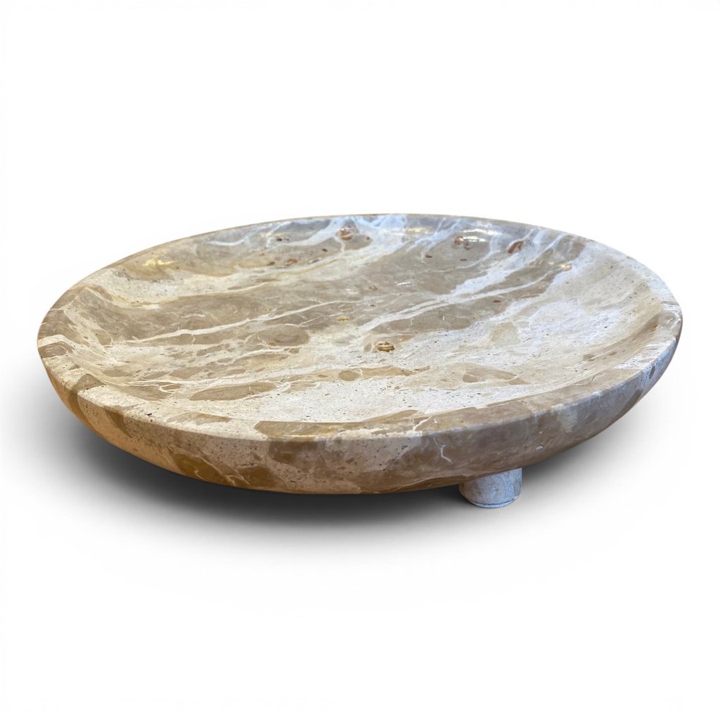 Marmorschale beige