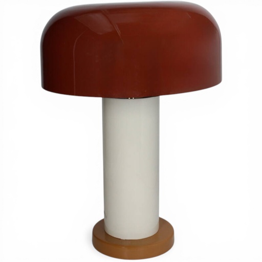 [P0008822] Tischlampe GUMBA rotbraun-weiß